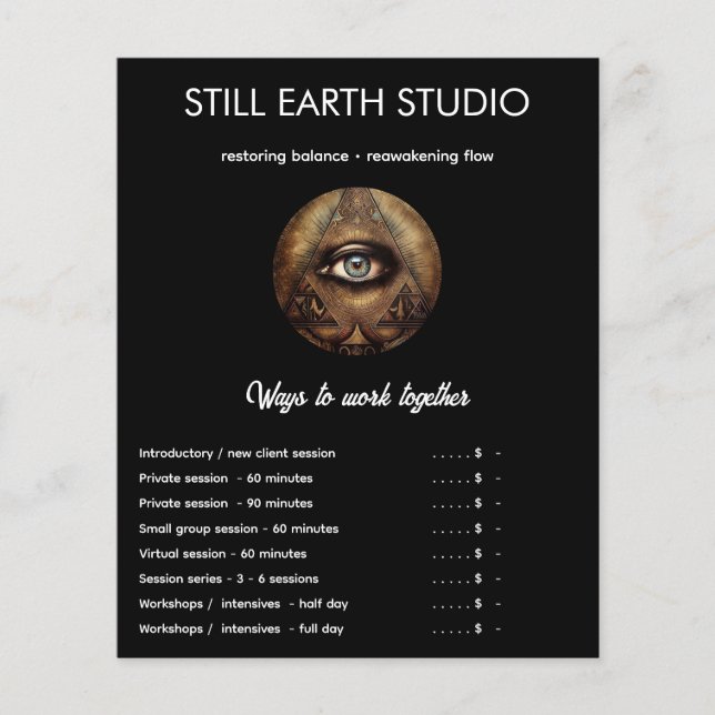 Flyer Oracle Interior | Diseño de Tercer Ojo (Frente)