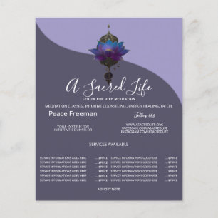 FLYER ORÁCULO VIOLETA EMBLEMA MÍSTICO DEL LOTUS