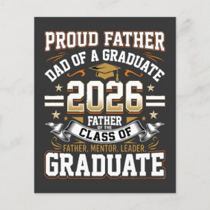 Flyer Orgulloso padre graduado de la promoción de 2026