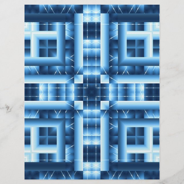 Flyer Origami Paper Blues Personalizable Hobby Art (Frente)