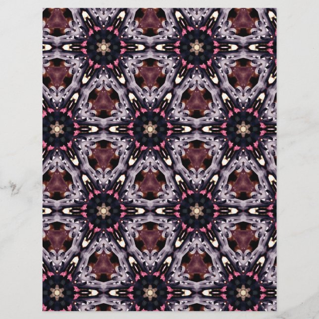 Flyer Origami Paper Maroon Gray Personalizable Hobby Art (Frente)