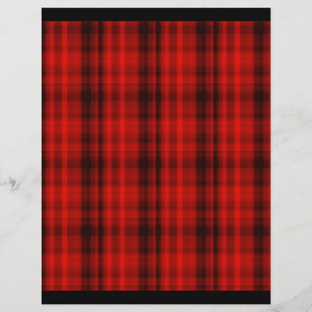 Flyer Origami Paper Red Plaid Personalizable Hobby Art (Frente)