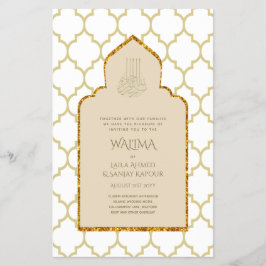 Flyer Ornamental Bilingüe WALIMA Nikah Boda Musulmana