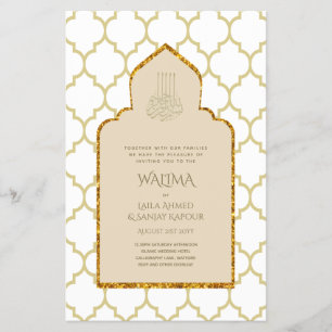 Flyer Ornamental Bilingüe WALIMA Nikah Boda Musulmana