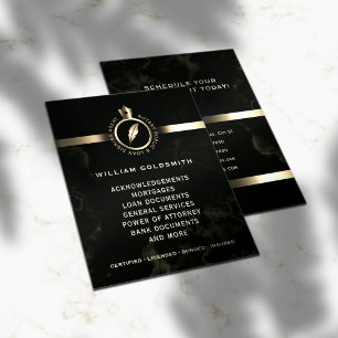 Flyer Oro de lujo y notario de mármol negro
