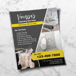 Flyer Oro de servicio de limpieza de casas profesionales<br><div class="desc">Folletos de oro del Servicio de limpieza de casas profesionales.</div>