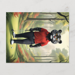 Flyer "¡Oro! Un tigre negro jugando golf en el bosque"