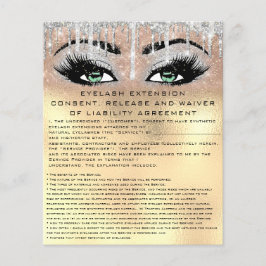 Flyer Oro verde de liberación de la EXTENSIÓN EYELASH