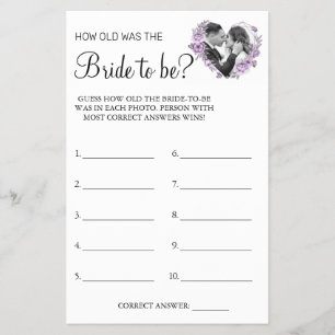 Flyer Orquídea Adivina la edad de su tarjeta de juego