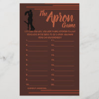 OSCURIDAD Y TIERRA LA TARJETA DE JUEGO APRON SHOWE