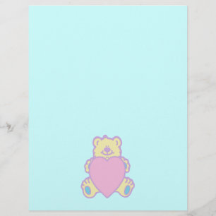 Flyer Oso de peluche adorable corazón de amor