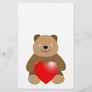 Flyer Oso divertido con un corazón