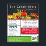 Flyer Osos Candy Gummy, anuncio de suministros de pastel<br><div class="desc">Osos De Candy Gummy,  Artículos De Confección Suministran Volantes De Publicidad Por La Tienda De Tarjetas De Negocios.</div>