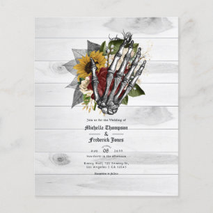 Flyer Otoño Invitación a la boda gótica floral rústica