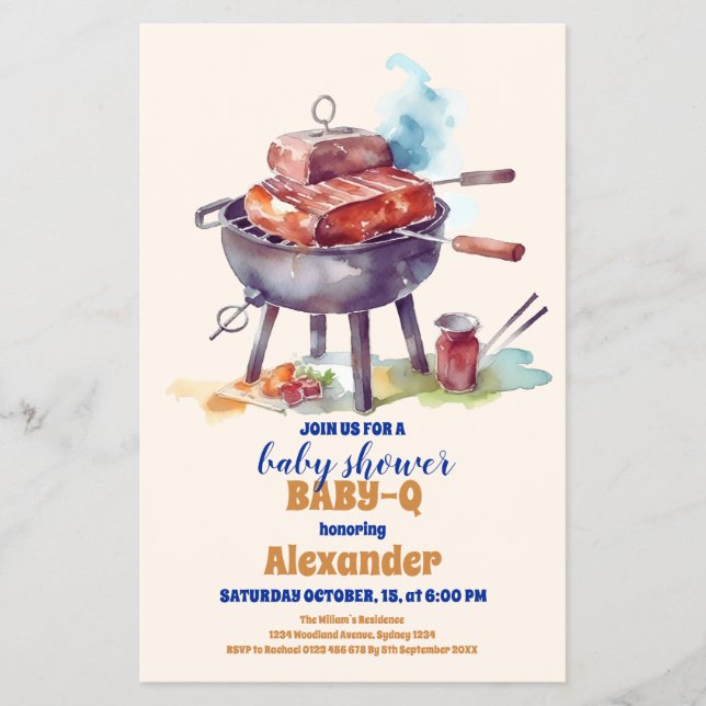Flyer P Baby Shower de la Ropa Picnic Presupuestaria (Frente)