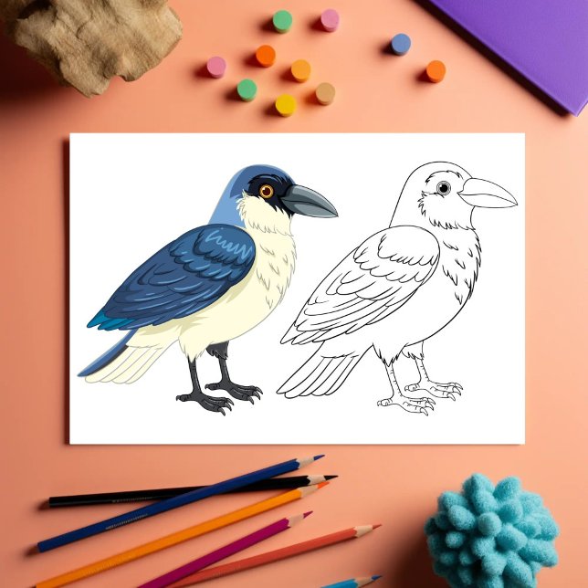 Flyer Página de color de pájaros de Personalizado lindo (Subido por el creador)