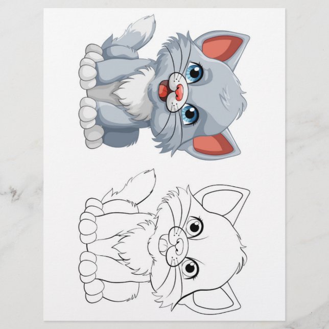 Flyer Página de color tigre mate (Frente)