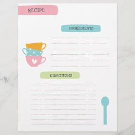 Flyer Página de plantilla de receta