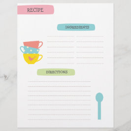 Flyer Página de plantilla de receta