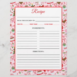 Flyer Página de Recetas de Dulces de Caramelo de Navidad