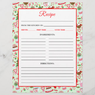 Flyer Página de Recetas de Dulces de Caramelo de Navidad
