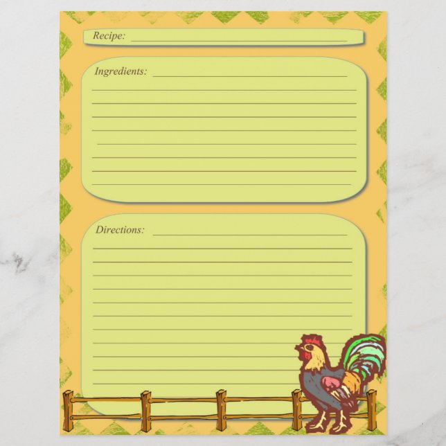 Flyer Página de recetas temáticas de la granja de galerí (Frente)