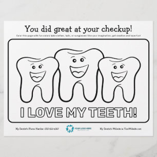 Flyer Página Niños Colores Dentales