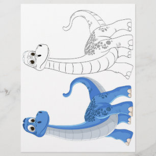 Flyer Página para colorear dragón de dibujos animados li