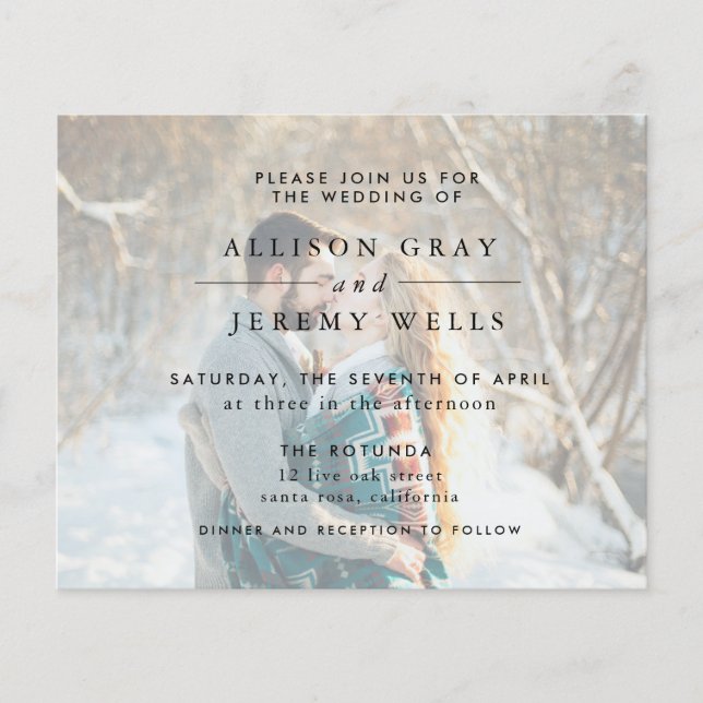 Flyer Paisaje de invitación a boda fotográfica de presup (Frente)