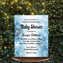 paisaje invernal copos de nieve elegante baby show