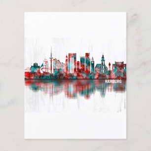 Flyer Paisaje urbano de Hamburgo Alemania