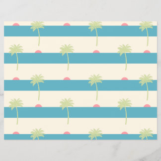 Flyer palm trees scrapbooking paper