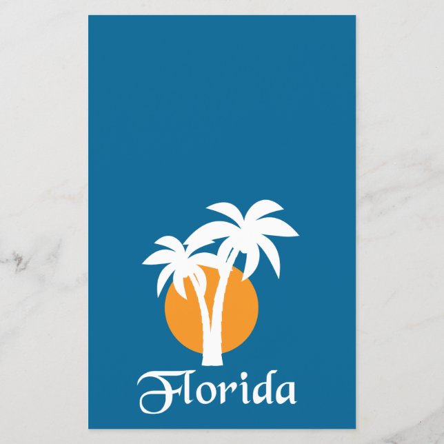 Flyer Palmeras y sol naranja (Atrás)