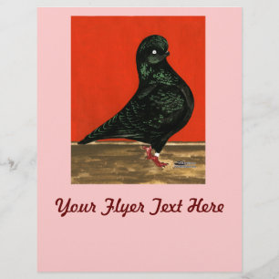 Flyer Paloma de Cúbica Negra Acuarela