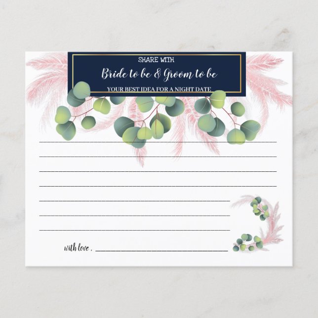 Flyer Pampas Grass comparte una tarjeta de ducha de novi (Frente)