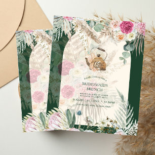 Flyer Pampas Grass TEA FIESTA Bridal Shower Lunch