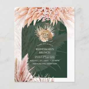 Flyer Pampas Grass TEA FIESTA Bridal Shower Lunch