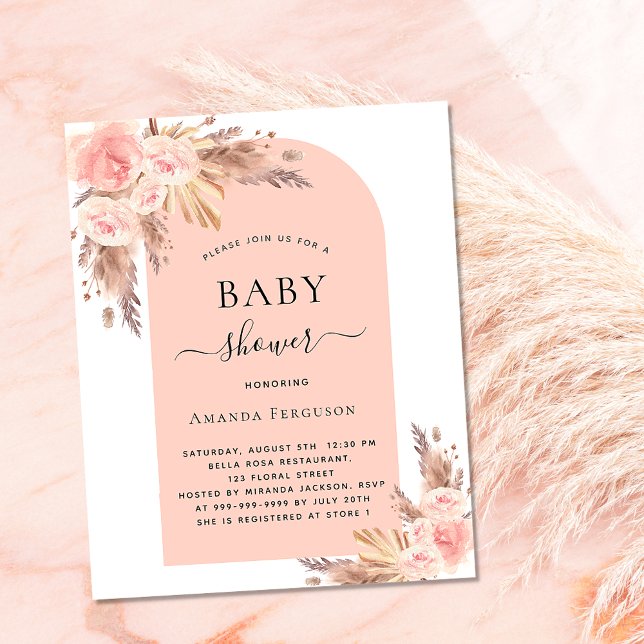 Flyer Pampas para la ducha de bebé invitación para el pr (Subido por el creador)