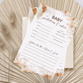 Flyer Pampas Predicciones para bebés y Juego de Baby Sho