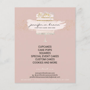 Flyer Panadería de Pasteles Personalizados para Todas la