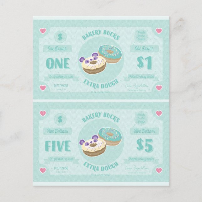 Flyer Panadería Extra Dough Play Money (Frente)