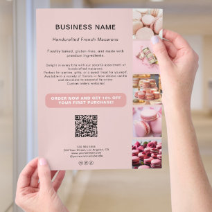 Flyer Panadería Foto Personalizada QR Redes Sociales Neg