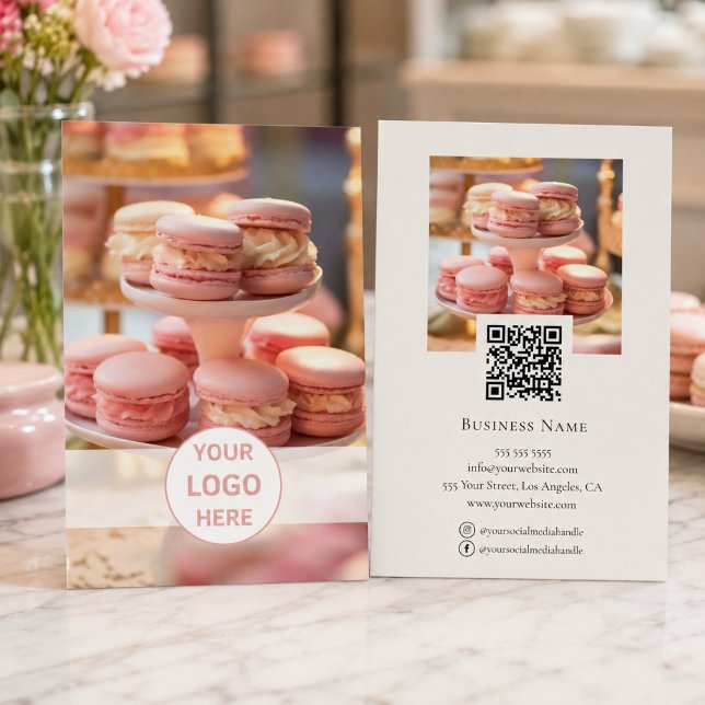 Flyer Panadería Logo personalizado Foto Código QR Promoc (Bakery Custom Logo Photo QR Code Promotional Flyer)