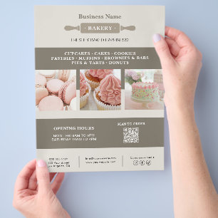 Flyer Panadería Rolling Pin Business Marketing