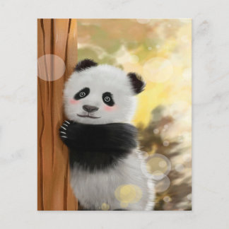 Flyer Panda de dibujos animados de color | Regalo divert