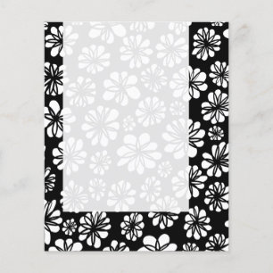 Flyer Panel 052 - Floral B&W