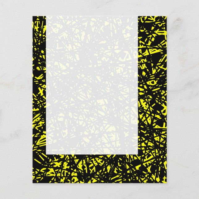 Flyer Panel 067 - Líneas abstractas - Amarillo (Frente)