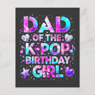 Flyer Papá del cumpleaños de K-Pop música coreana
