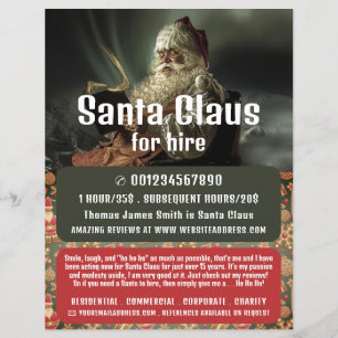 Flyer Papá Noel, artista de lectura clásica