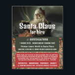 Flyer Papá Noel, artista de lectura clásica<br><div class="desc">Clásico Leyendo Santa,  Santa Claus Entertainer Advertising Flyers Por La Tienda De Tarjetas De Negocios.</div>
